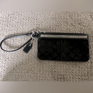 Black coach wristlet
